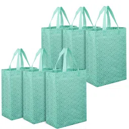 Kuber Industries Printed Shopper Handheld Bag with Tasselled-49