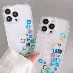 CASE CREATION Set of 2 Abstract Printed iPhone 13 Back Case Mobile Accessories-0