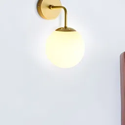 KINIS Gold-Toned & White Spherical Shaped Metal Wall Lamp-image-72