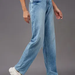 Miss Chase Women Wide Leg High-Rise Heavy Fade Stretchable Jeans-image-21