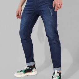 Campus Sutra Men Smart Slim Fit Low Distressed Light Fade Stretchable Cotton Jeans-image-16