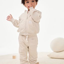 Marks & Spencer Infant Girls Pure Cotton Mid-Rise Joggers-image-58