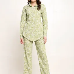 CORDSET Printed Pure Cotton Shirt & Trousers Co-Ords-picture-24