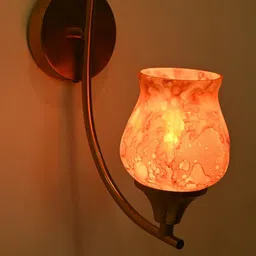 1ST TIME Orange Printed Glass Wall Lamp-picture-44