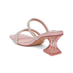 Sherrif Shoes Embellished Open Toe Block Heels image 5