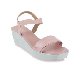 Metro Textured Open Toe Wedge Heels image 3