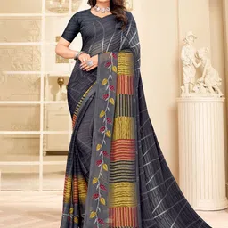 THE FASHION ATTIRE Floral Printed Patola Saree-picture-1