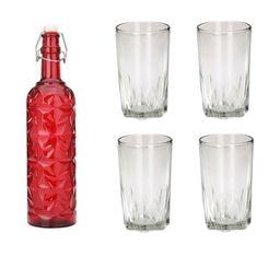 SOMIL Red Glass Airtight Can Bottle-image-74
