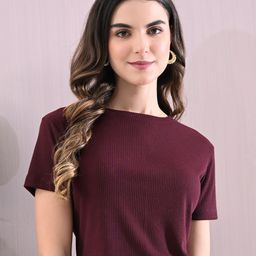 Chemistry Women Ribbed Boat Neck Tank Top-image-90