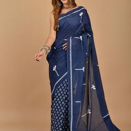 Pinkcity Trade World Blue Pure Cotton Ikat Sarees-picture-18