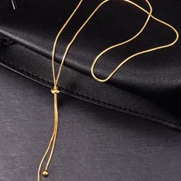 MYKI Gold-Plated Long Bow Necklace Chain-25
