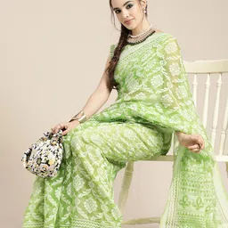Anouk Floral Printed Brasso Partywear Saree-picture-18