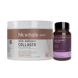 HK VITALS Set Of 2 Skin Radiance Collagen Supplement- 100 g- Orange & Hair Vitamin- 60 Tab-23