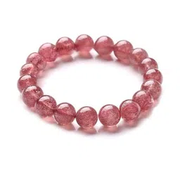 VIBESLE Unisex Elasticated Pink Beaded Bracelet-picture-31