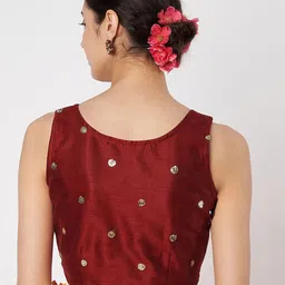 studio rasa Sequins Embroidered Saree Blouse image 3