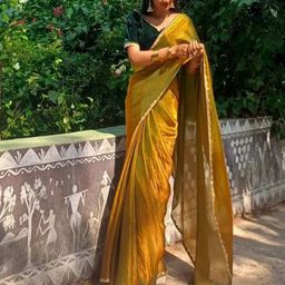 Sitanjali Solid Saree With Embellished Border-image-90