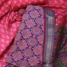 Meena Bazaar Ethnic Motifs Printed Unstitched Dress Material-image-92