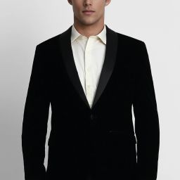 Men Solid Single Breasted Party Blazer-image-13