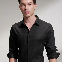 HIGHLANDER Spread Collar Long Sleeves Slim Fit Casual Shirt-image-33