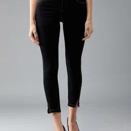 Mast & Harbour Women Skinny Fit High-Rise Clean Look Stretchable Cropped Jeans-picture-48