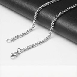 HOUSEOFTRENDZZ Silver-Toned Stainless Steel Chain-53