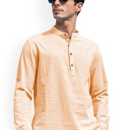 Vida Loca Band Collar Cotton Straight Slim Fit Short Kurta-picture-55