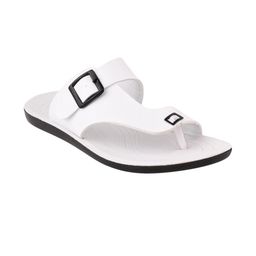 PU-PINE Men White Slip-On Casual Sandals-image-81