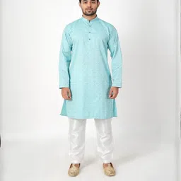 Aadi Shuddh Men Printed Straight Kurta Set-image-45