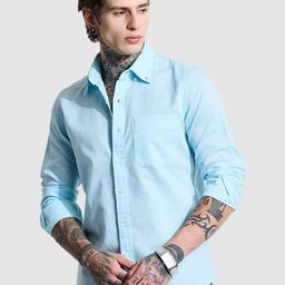 Snitch Men Smart Slim Fit Button-Down Collar Solid Casual Shirt-image-98