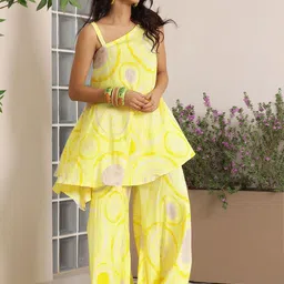 Libas Geometric Printed Flared Tunic & Palazzos image 3