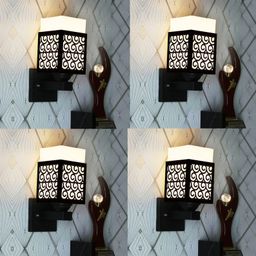 Gojeeva Black Wood Square Shaped Wall Lamp-picture-41