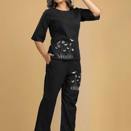 Naida Printed T-shirt & Trousers Co-Ords-image-99