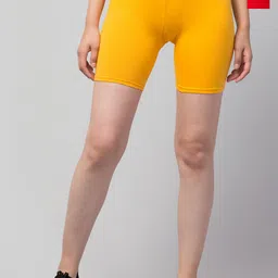 Attire Zone Women Pack of 2 Skinny Fit Mid-Rise Cycling Sports Shorts-picture-14
