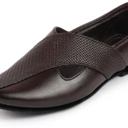 fausto Embossed Design Ethnic Party Slip On Juttis and Mojaris For Men image 4