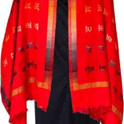 HUEVESS Polyester Lycra Blend Geometric Print Men Shawl-image-32