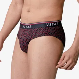 VStar Abstract Printed Low-Rise Basic Briefs SG 02-JET_BLACK image 3