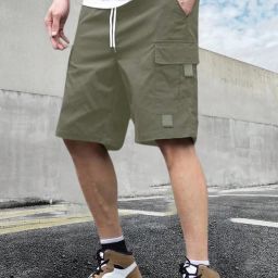 Self Design Men Green Sports Shorts-image-125