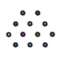 Comet Busters Set of 12 Multicolored Floral Bindis image 3