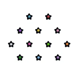 Comet Busters Set of 12 Multicolored Floral Bindis image 3