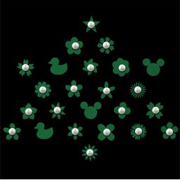 Comet Busters Green Embellished Reusable Designer Stickers - 24 Pcs image 4
