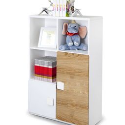 Alex Daisy Wooden Three Layer Bookcase - Oak-23