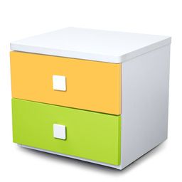 Alex Daisy  Wooden Bedside Table - Young America - Yellow And Green-image-3
