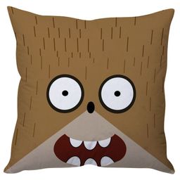 Stybuzz Grumpy Face Cushion Cover - Brown-image-47
