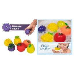 Ratnas Squeaky Toys Fruits 6 Pieces - (Colors & Fruits May Vary)-12