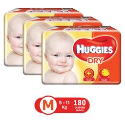 Huggies New Dry Taped Diapers Medium - 60 Pieces (Pack of 3)-image-38
