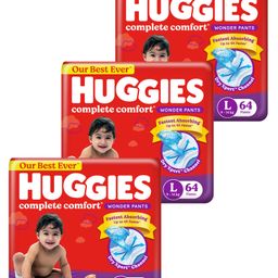 Huggies Wonder Pants Large Size Pant Style Diapers - 64 Pieces - ( Pack of 3 )-image-67