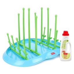 Babyhug Bottle Organizer Cum Drying Rack - Yellow & Liquid Cleanser - 550 ml Combo Pack-20