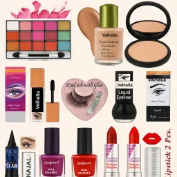 Makeup Combo Kit with Foundation, Eyeliner, Eyeshadow, Lipstick-32