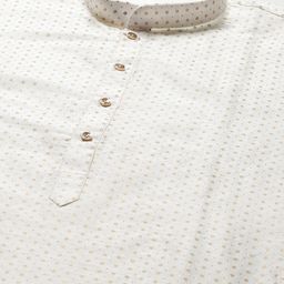MANQ Men White Printed Kurta with Pyjamas image 5
