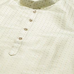 MANQ Men Green Printed Kurta with Pyjamas image 5